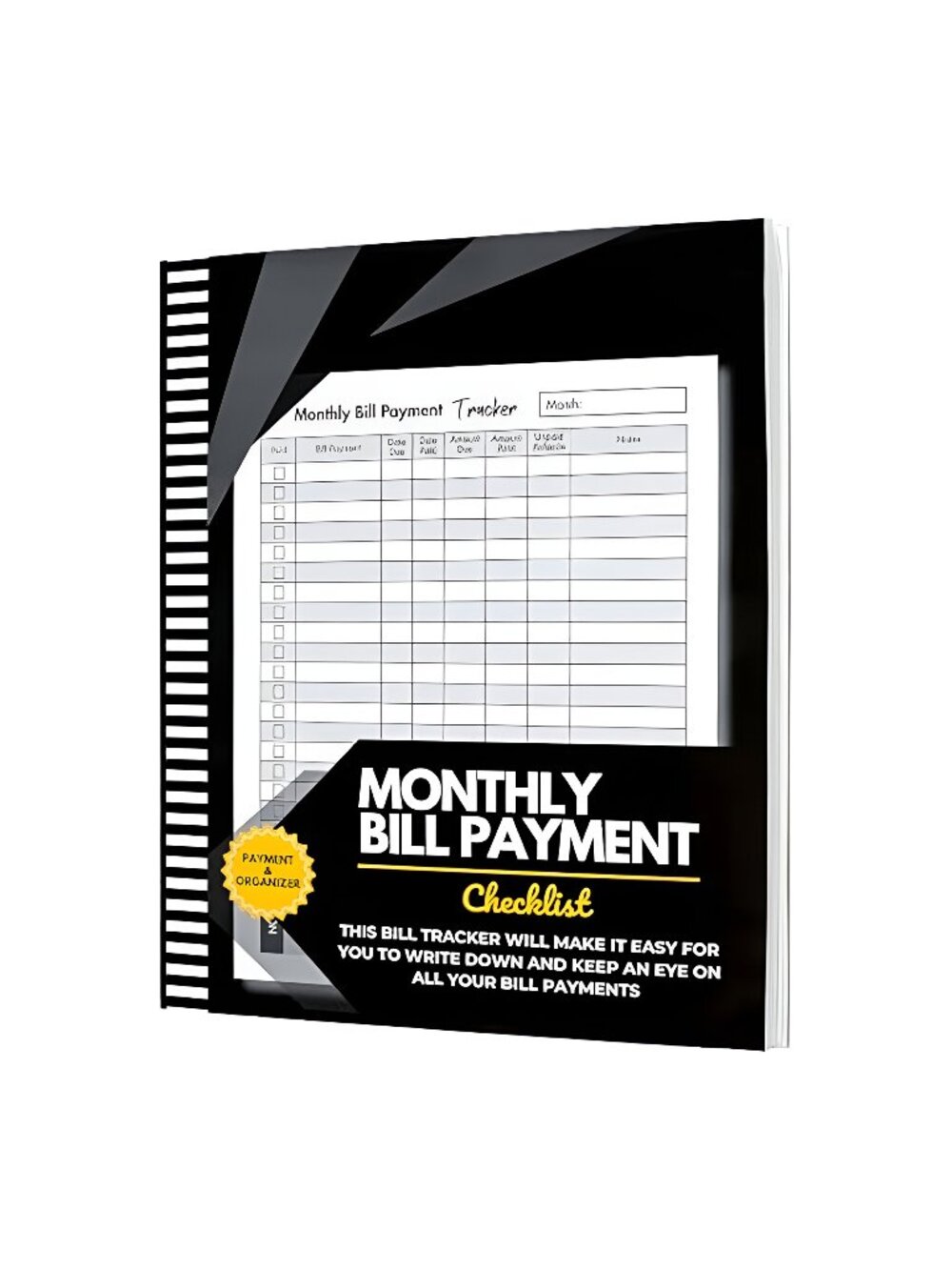 Bill Tracker Notebook: Monthly Bill Payment Checklist with SpiralAnd Simple - G